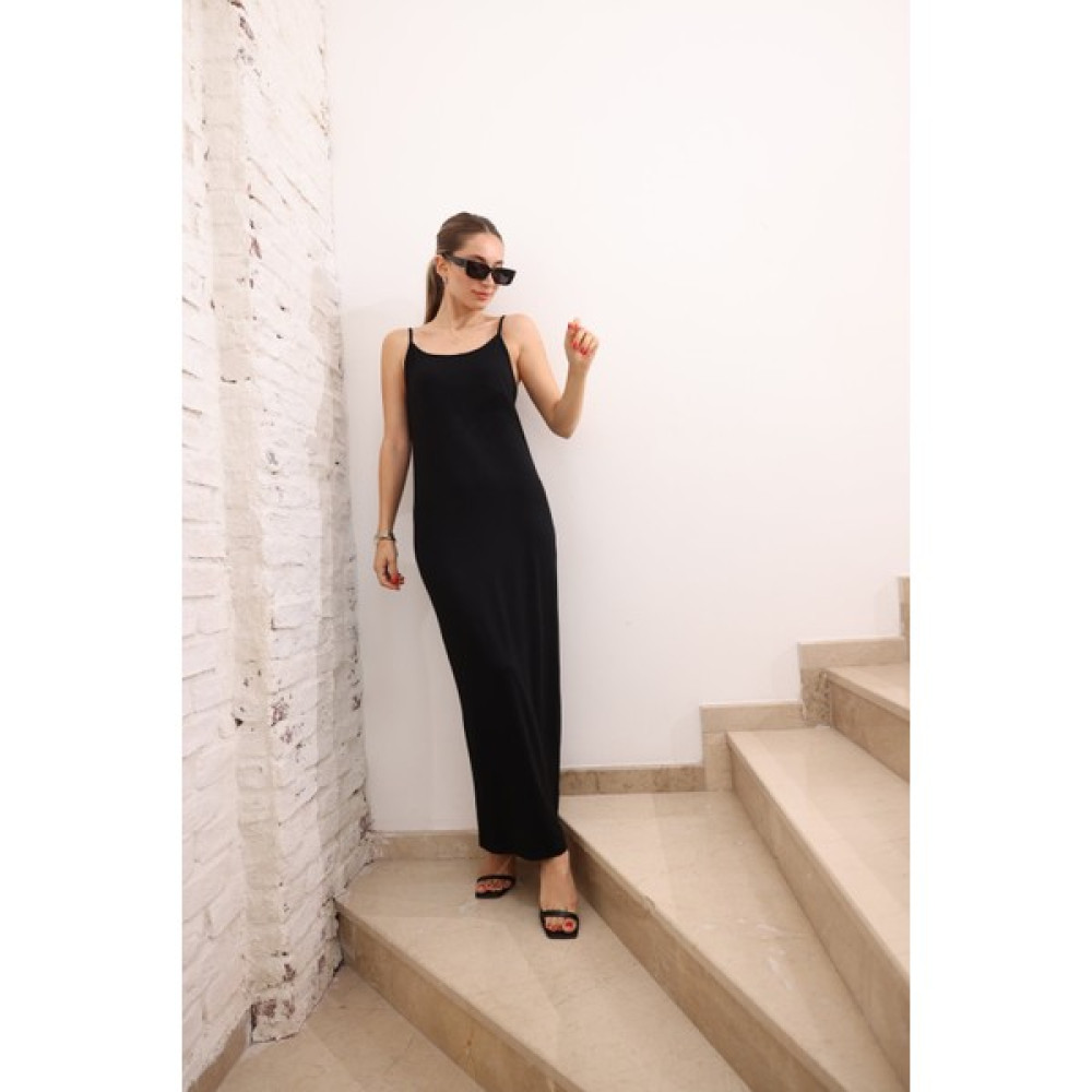 Özge Özgenç Ip Askılı Yırtmaçlı Basic Elbise Elbise Fiyatı