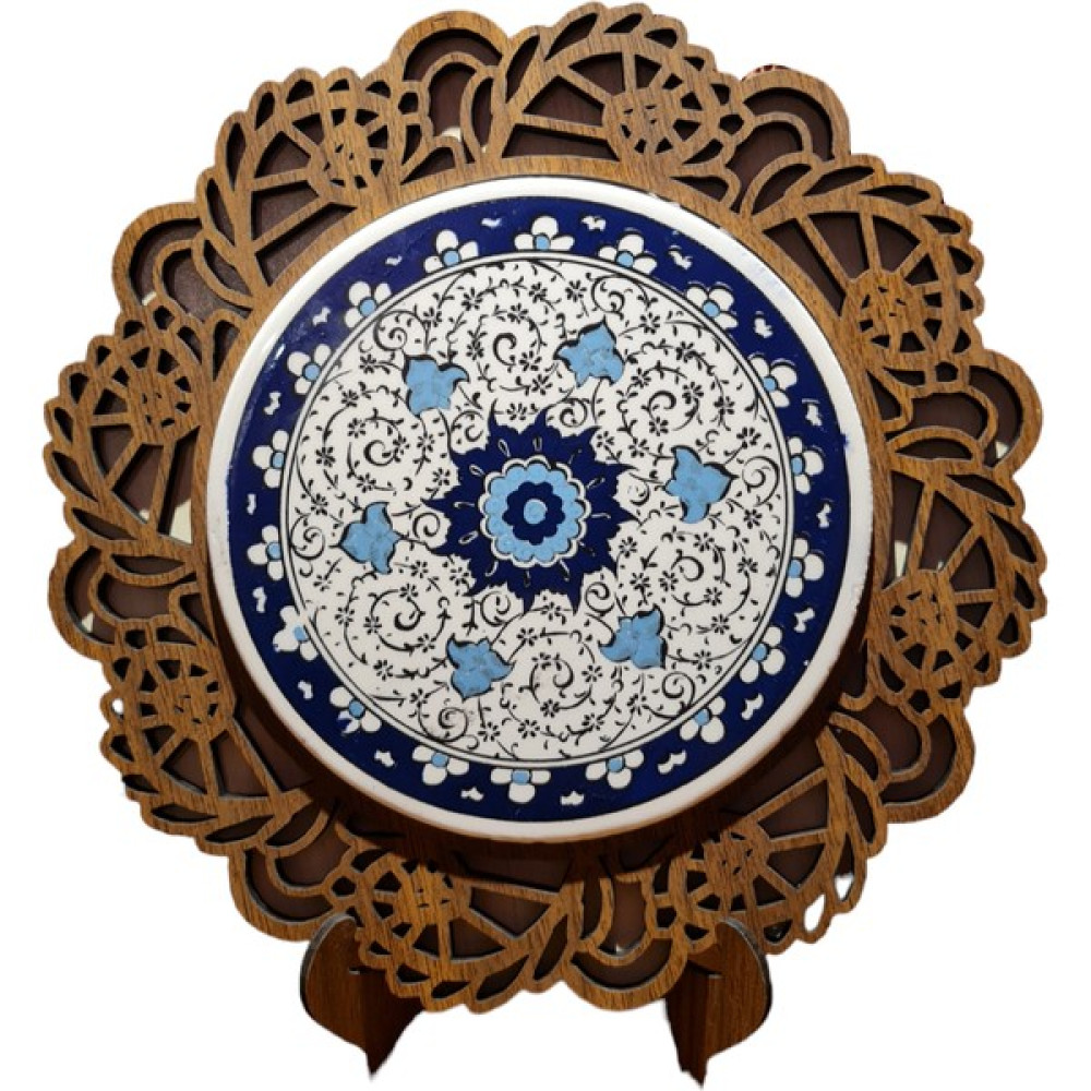 Özgüç Desing Seramik Çini Işlemeli, Siyah Ahşap Çerçeveli, Duvar Tablosu, Masa Biblosu, Ev Dekoru - Kahverengi Ev & Dekorasyon Aksesuarları Fiyatı