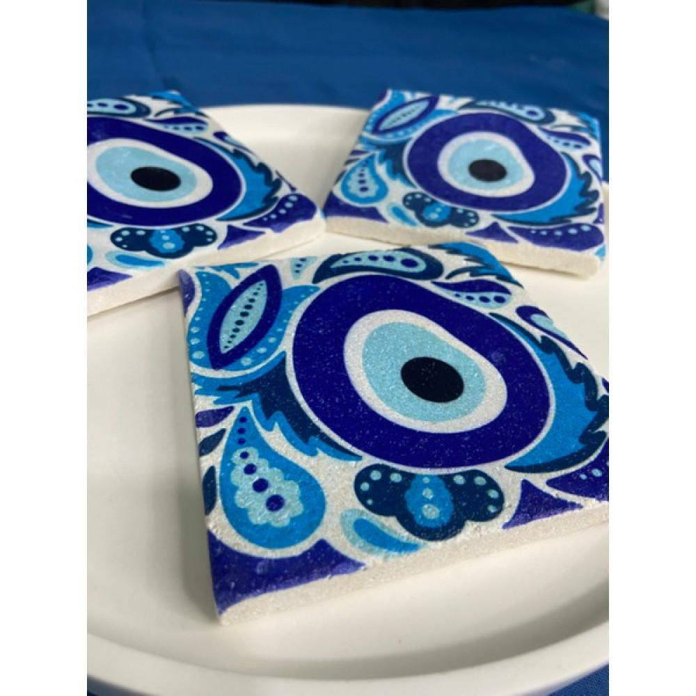 Özgür Sanat Atölyesi 3 Adet Banyo Gider Kapağı Süsü 10X10 cm Doğaltaş Banyo Aksesuarları Fiyatı