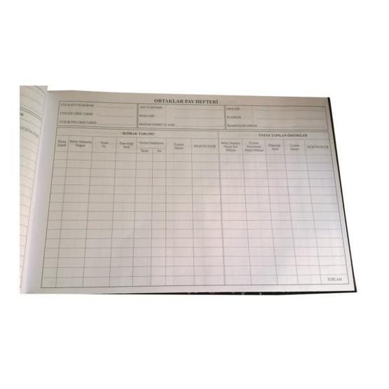 Özkan 40 Yaprak Ortaklar Pay Defteri Matbuu Evrak & Defter Fiyatı