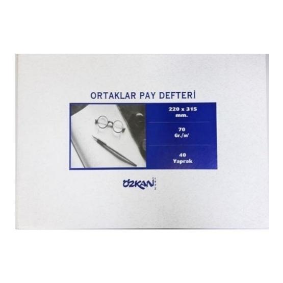 Özkan 40 Yaprak Ortaklar Pay Defteri