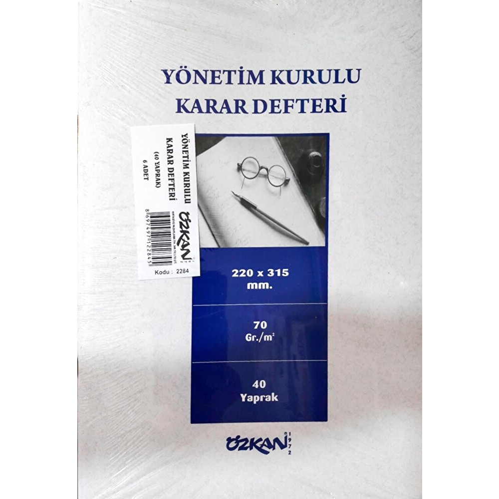 ÖZKAN YÖNETİM KURULU KARAR DEFTER 40YP Ofis Malzemeleri Fiyatı