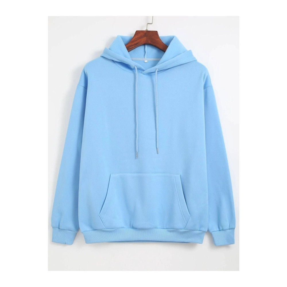 ÖZKAYNAK Unisex Bebe Mavi Oversize Kapşonlu Sweatshırt S/M Beden Bayan Sweatshirt Fiyatı