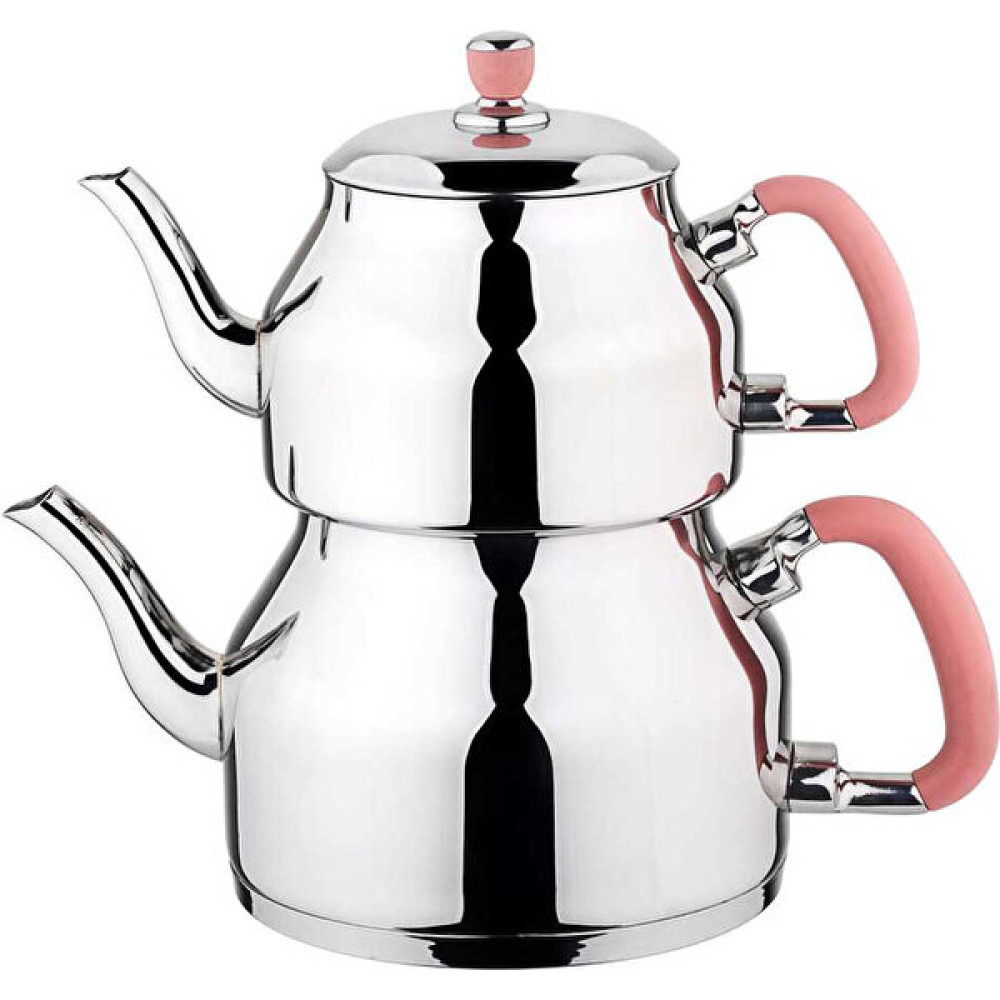 Özkent K-330 Symbol Mini Boy Sade Çaydanlık Takımı Pembe Çay / Çaydanlık Setleri Fiyatı