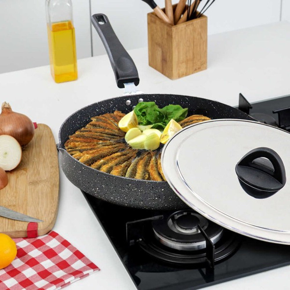 Özkent K-569 Hamsilos 32 cm Granit Balık Börek Tavası - Gri Tavalar Fiyatı
