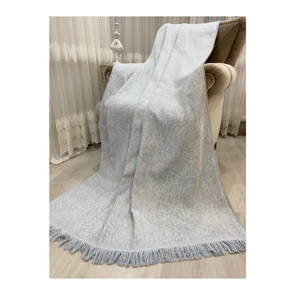 Özlü Home Lüks Pamuklu Koltuk-çekyat Örtüsü Buz Mavisi 170x220 Çift Taraflı Terletmez. Koltuk & Kanepe Örtüsü Fiyatı