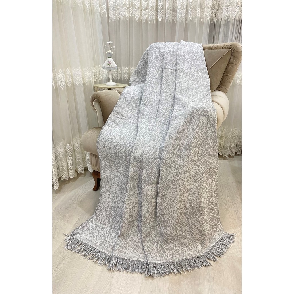 Özlü Home Lüks Pamuklu Koltuk-Çekyat Örtüsü Gri - 170 x 220 cm Koltuk Fiyatı