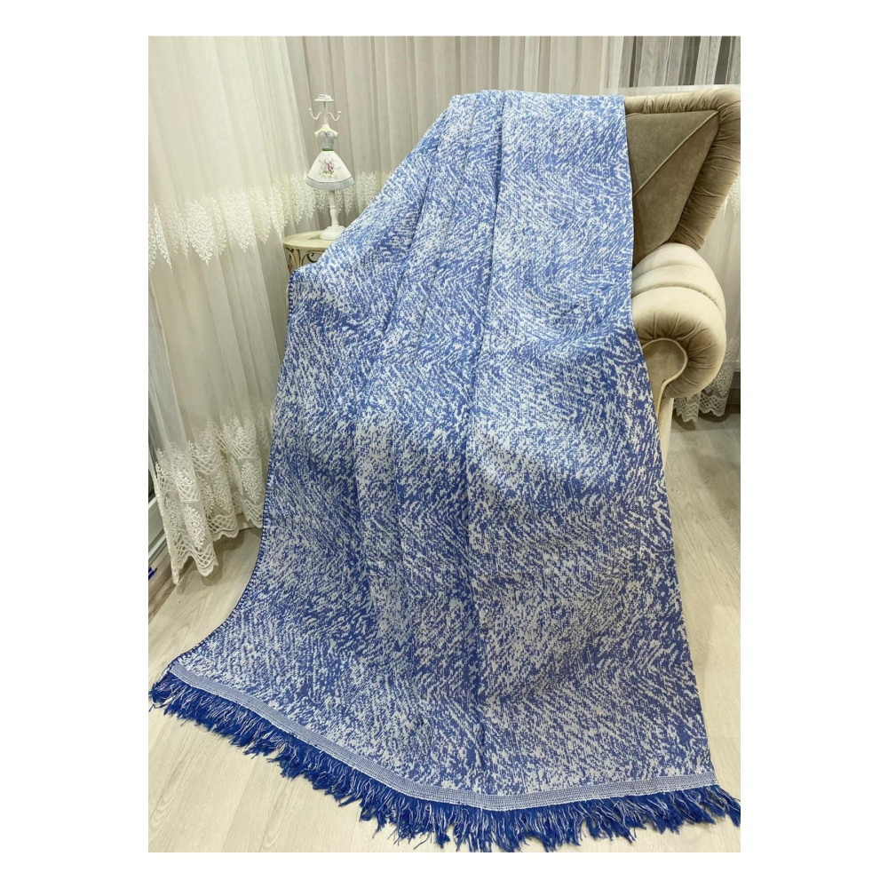Özlü Home Lüks Pamuklu Koltuk-çekyat Örtüsü Saks Mavisi 170x220 Koltuk & Kanepe Örtüsü Fiyatı