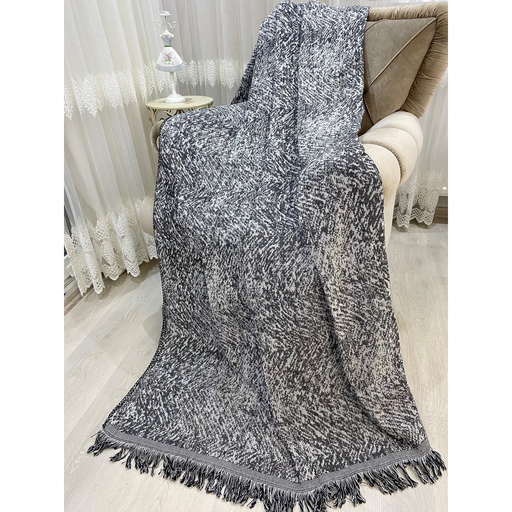 Özlü Home Lüks Pamuklu Koltuk-Çekyat Örtüsü Siyah - 170 x 220 cm Koltuk Fiyatı