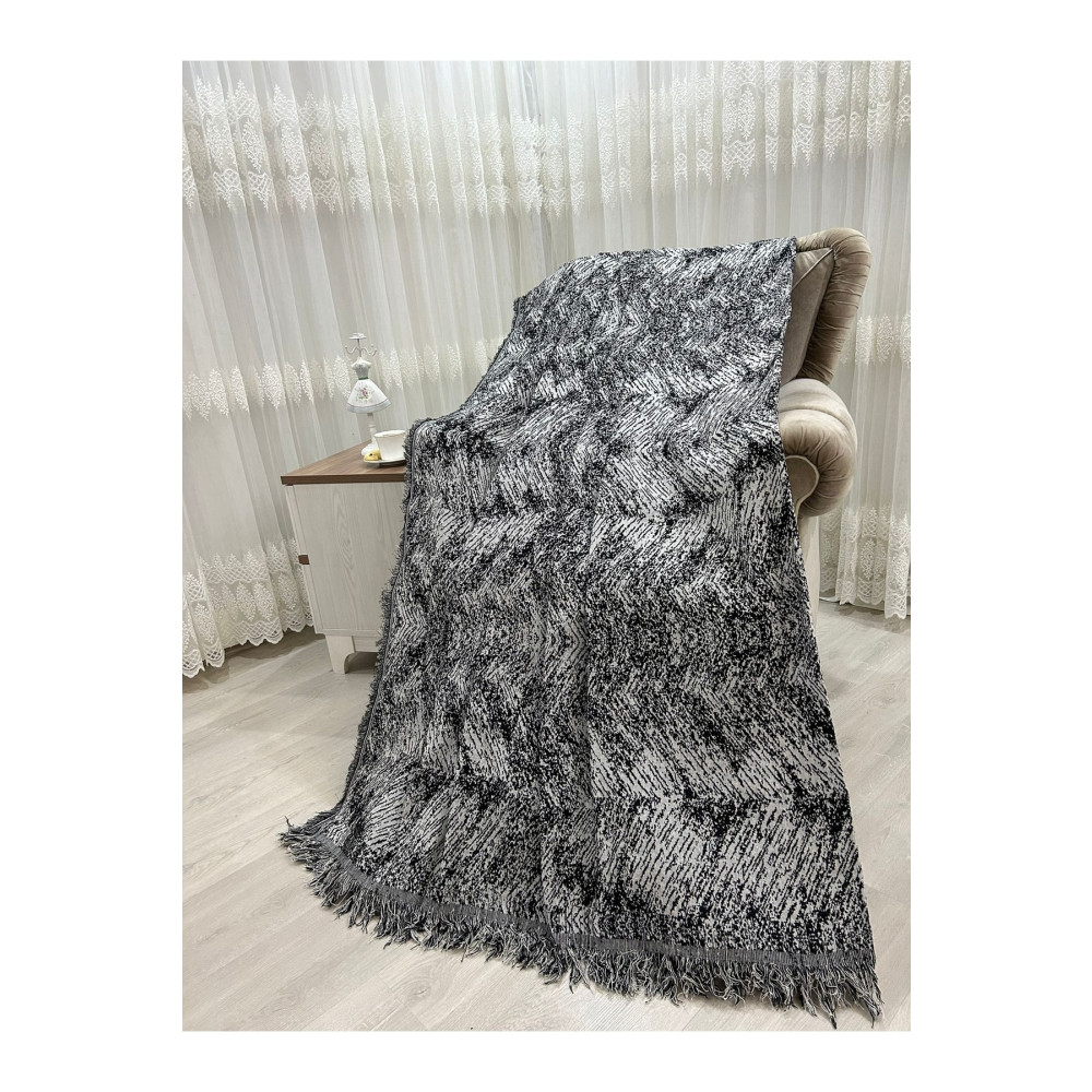 Özlü Home Pamuklu Koltuk - Çekyat Örtüsü 170x220 Alaca Siyah Koltuk & Kanepe Örtüsü Fiyatı