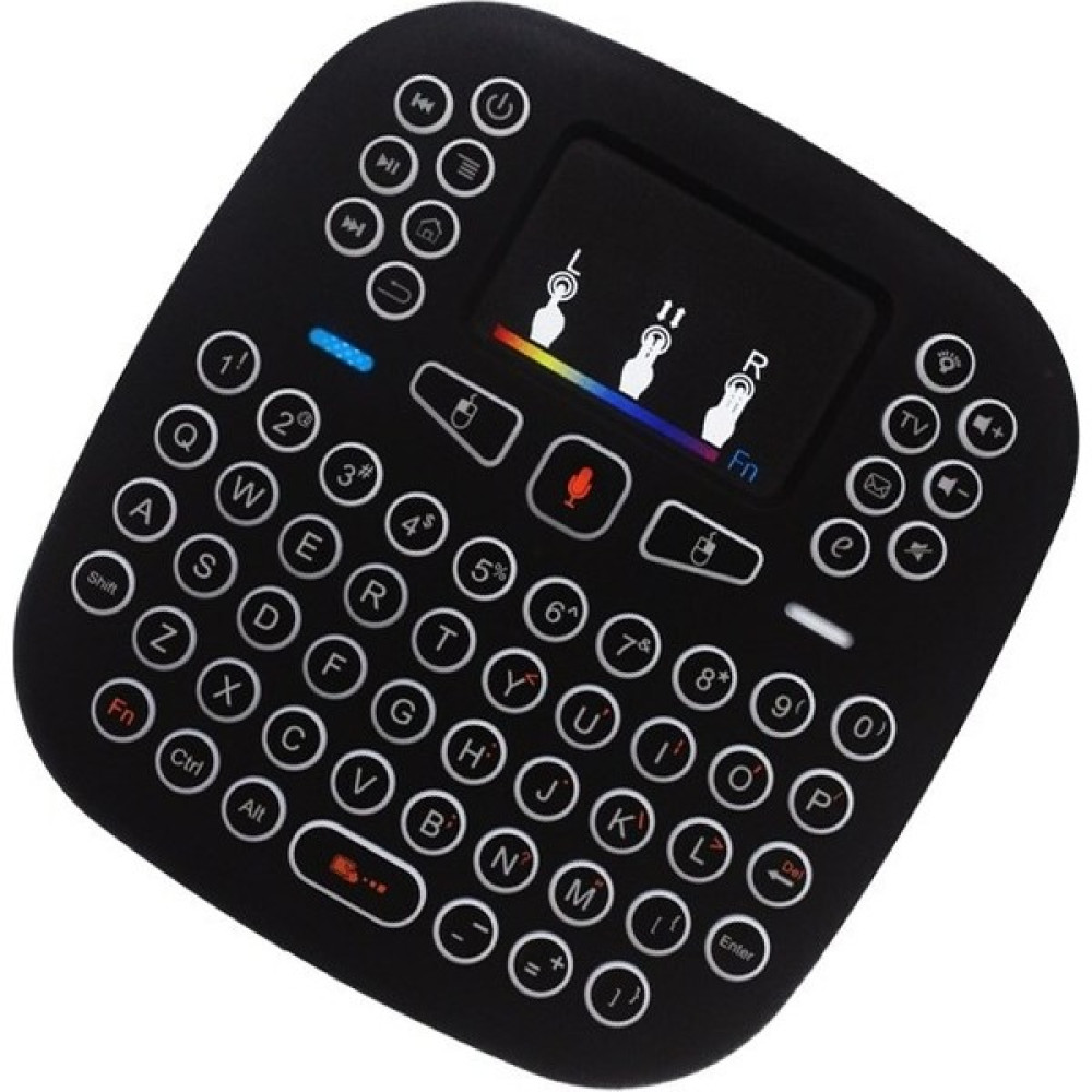 Ozmik Işıklı Kablosuz Mini Klavye Smarttv Televizyon Ps3 Dokunmatik Mouse Kare Klavye - Siyah Oyuncu Klavyesi Fiyatı