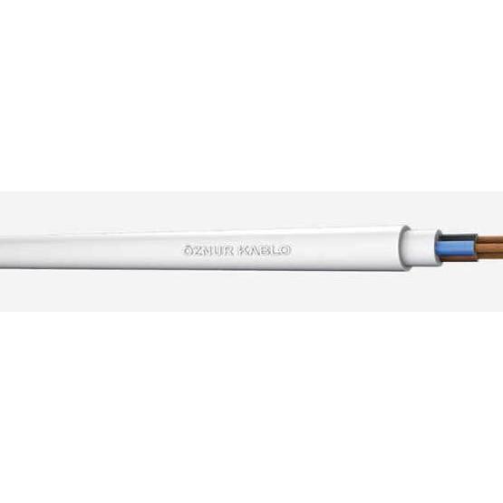 Öznur Ttr 2x1 mm Beyaz H05VV-F Kablo