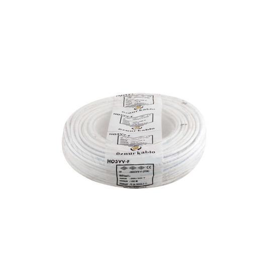 Öznur Ttr 2x1 mm Beyaz H05VV-F Kablo