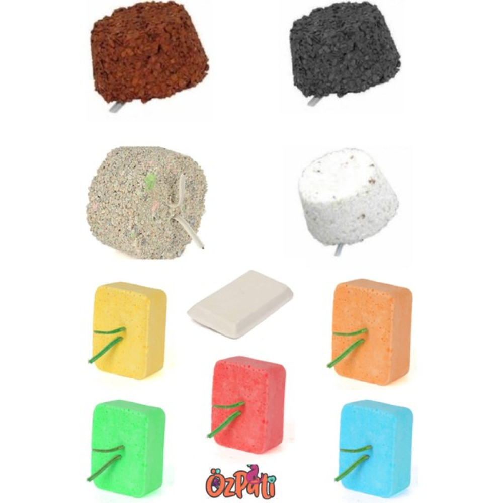 ÖzPati Kuşlar Için Enerji Blok / Mineral / Kil / Kömür Kalsiyum Blok Set 10 Parça Oto Boyaları Fiyatı