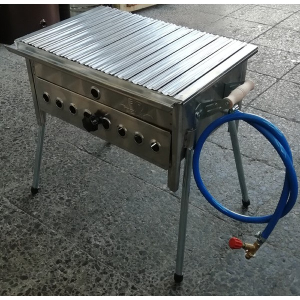 Özsal Lpg Li-Lav Taşlı Paslanmaz Krom Çelik Mangal 435 x 281 x 220 mm Bahçe Mangalı & Barbekü Fiyatı