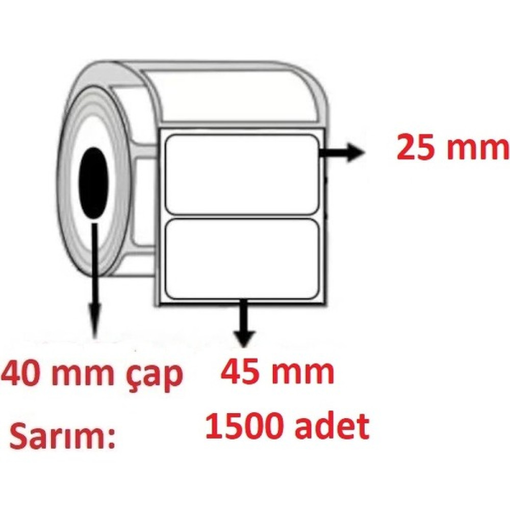 Özsaraç Etiket 25X45 Eco Termal Etiket( 1500LÜ ) Etiket Fiyatı