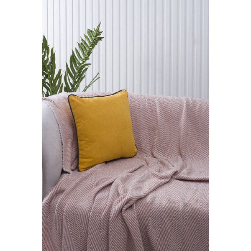 Özsay Home Sarı Panorama Koyu Yeşil Biyeli Kırlent Kılıfı 45x45 - 3 Farklı Biye Seçeneğiyle! - 45 x 45 cm Kırlent / Mobilya Yastığı Fiyatı