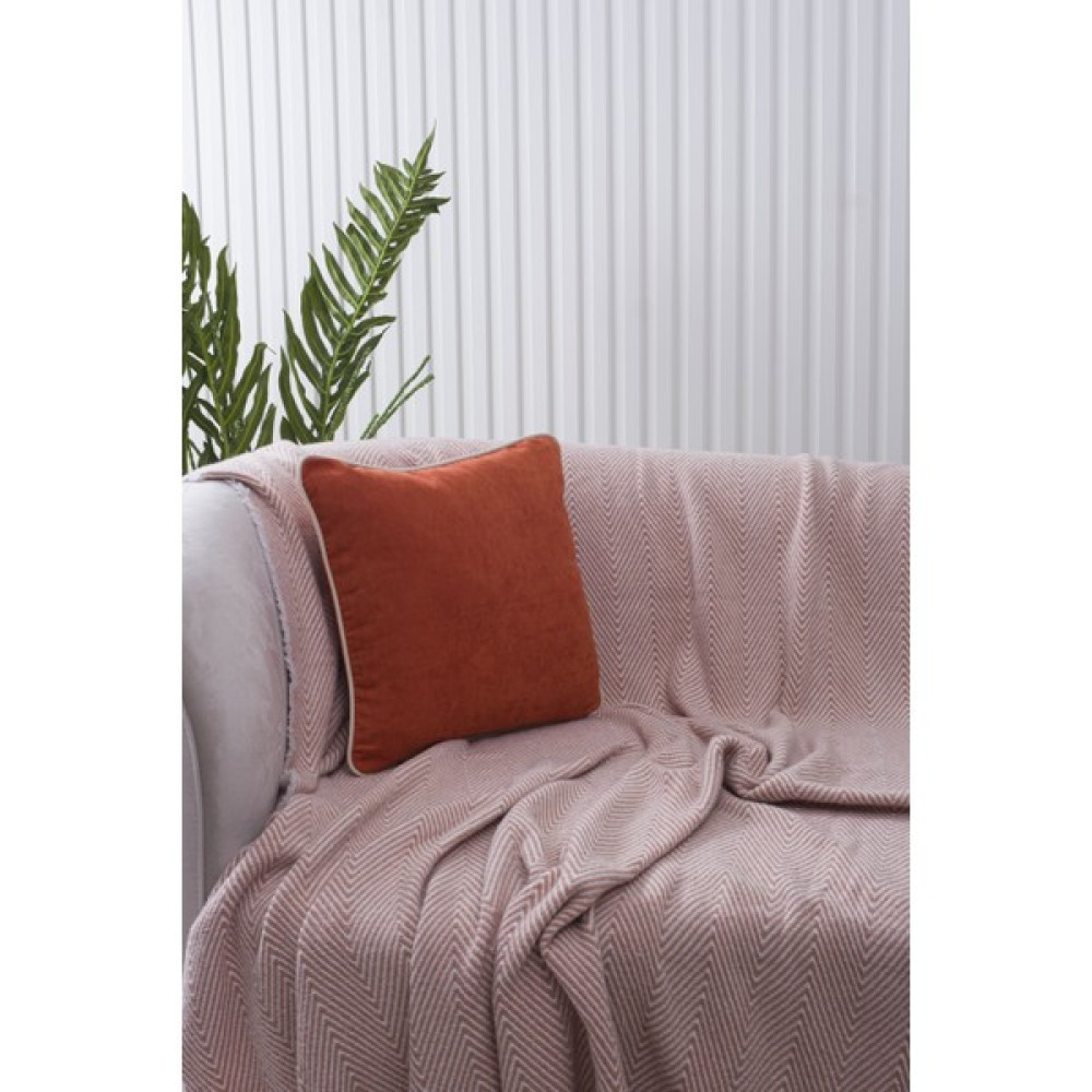 Özsay Home Turuncu Panorama Krem Biyeli Kırlent Kılıfı 45x45 - 3 Farklı Biye Seçeneğiyle! - 45 x 45 cm Kırlent / Mobilya Yastığı Fiyatı