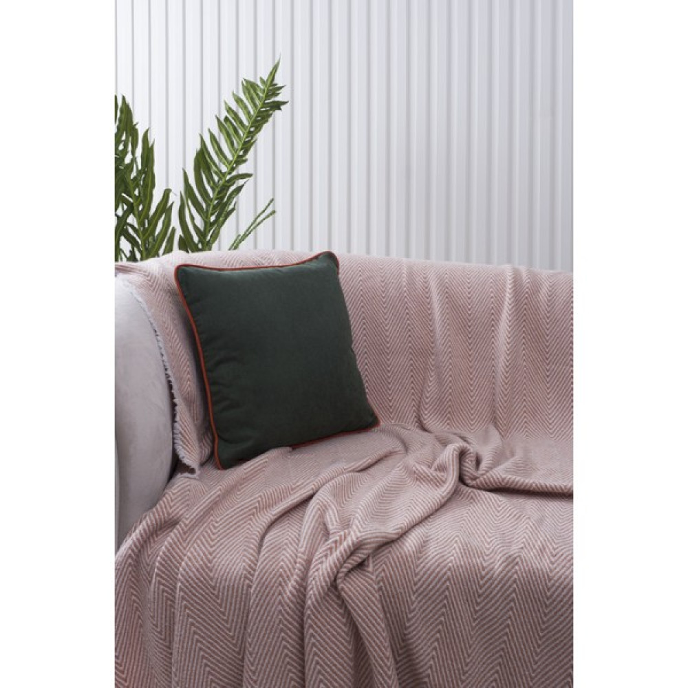 Özsay Home Yeşil Panorama Turuncu Biyeli Kırlent Kılıfı 45x45 - 3 Farklı Biye Seçeneğiyle! - 45 x 45 cm Kırlent / Mobilya Yastığı Fiyatı