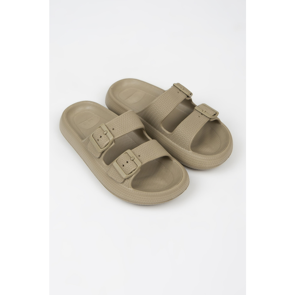 OZYO Lily Bej Çift Bant Eva Platfrom Günlük Yazlık Plaj Terliği 39 Beden Unisex Sandalet Fiyatı