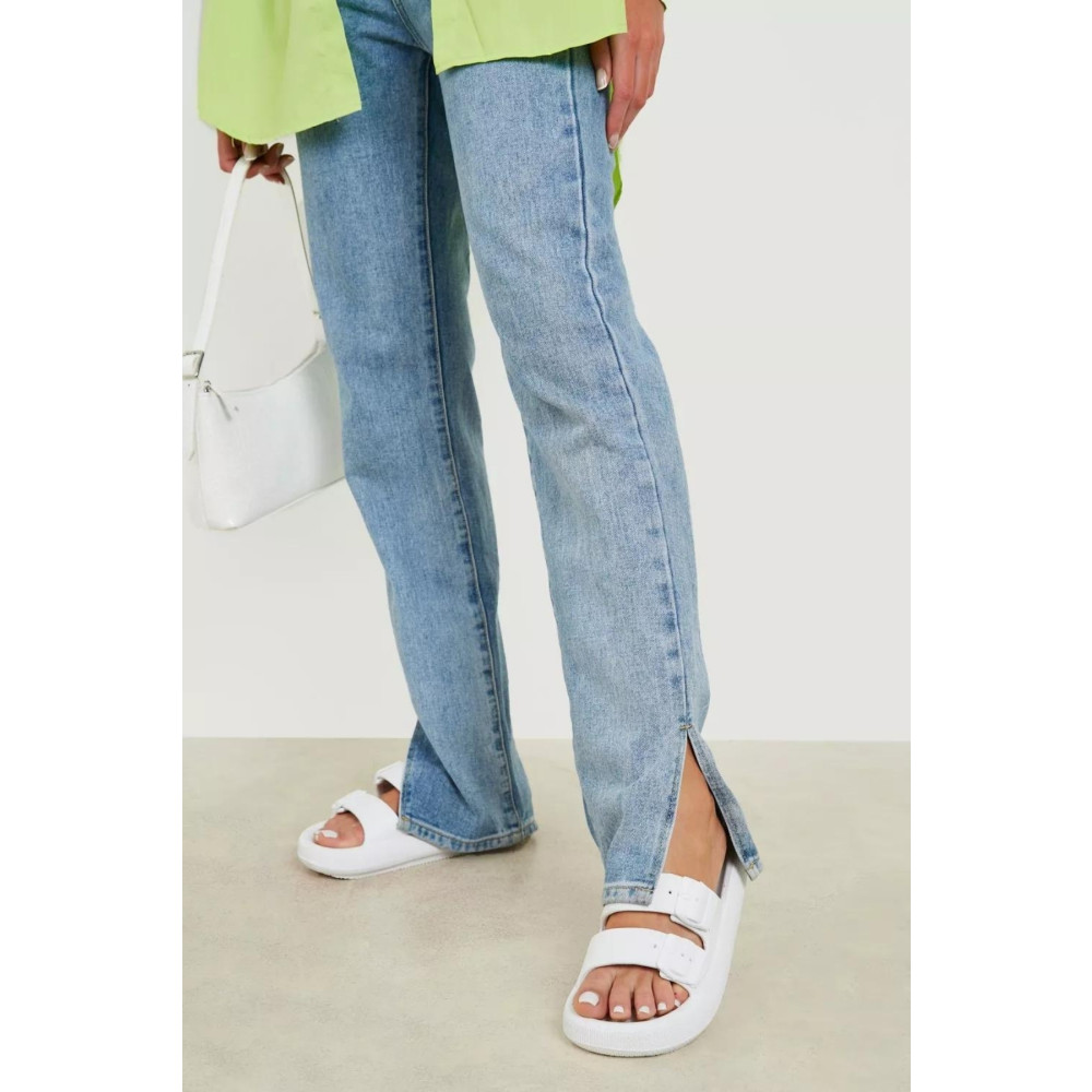 OZYO Lily Beyaz Çift Bant Eva Platfrom Günlük Yazlık Plaj Terliği 41 Beden Unisex Sandalet Fiyatı