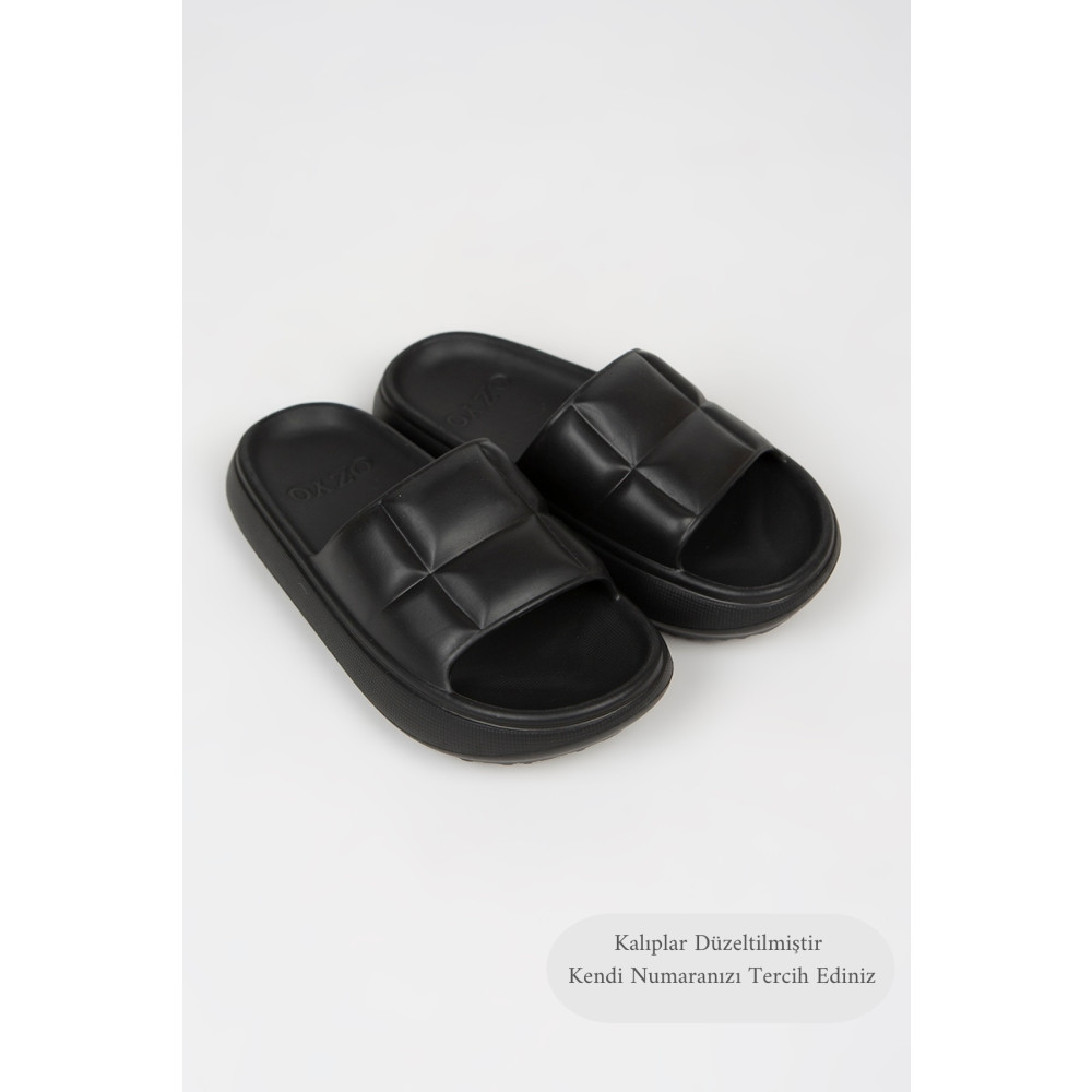 OZYO Lissa Siyah Eva Yazlık Plaj - Günlük Platform Terlik 39 Beden Unisex Sandalet Fiyatı