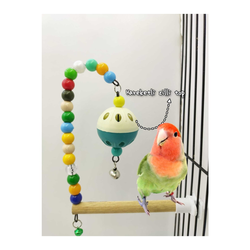 ozzipetshop Sultan Papağanı Forpus Muhabbet Kuşu Tünekli Zilli Stres Oyuncaği Evcil Hayvan Ürünleri Fiyatı