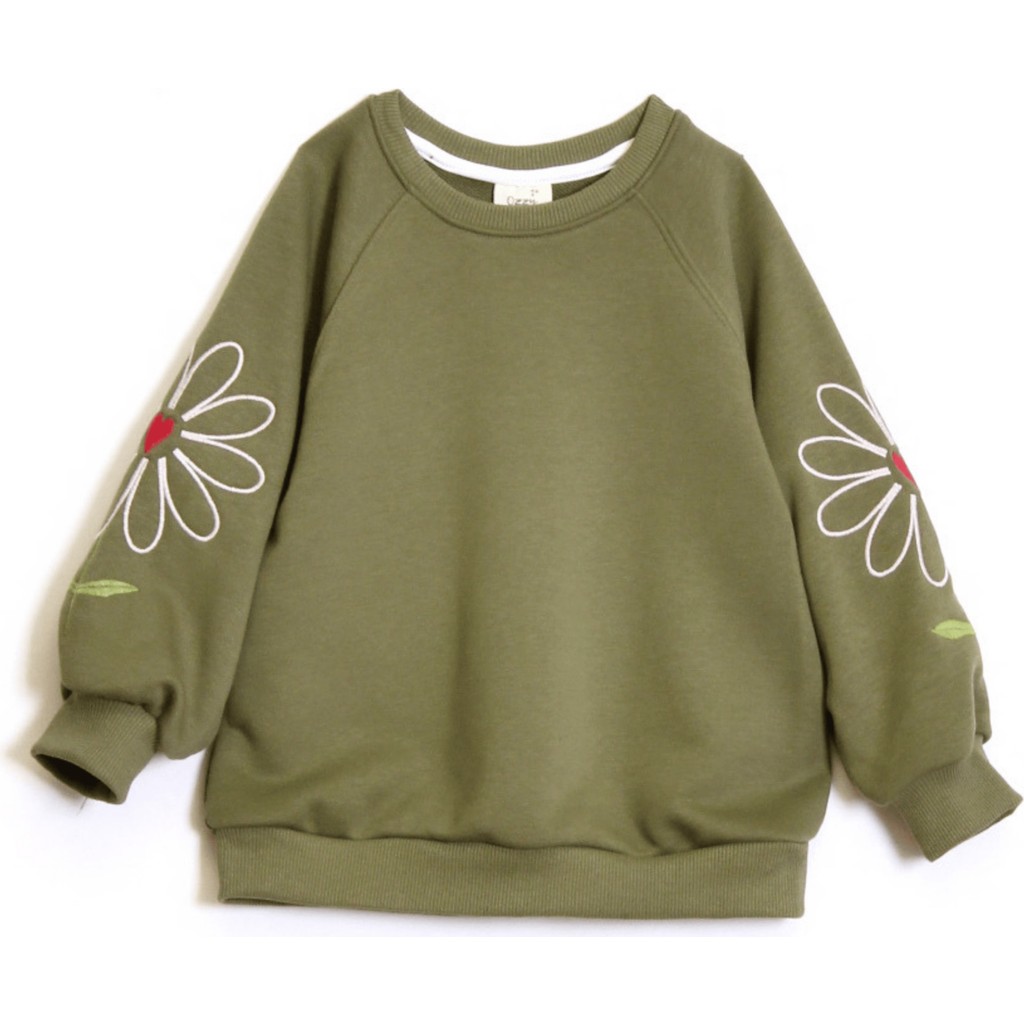 Ozzy Kids Kız Çocuk Kolları Nakış Deteylı Sweatshirt Giyim & İç Giyim Fiyatı