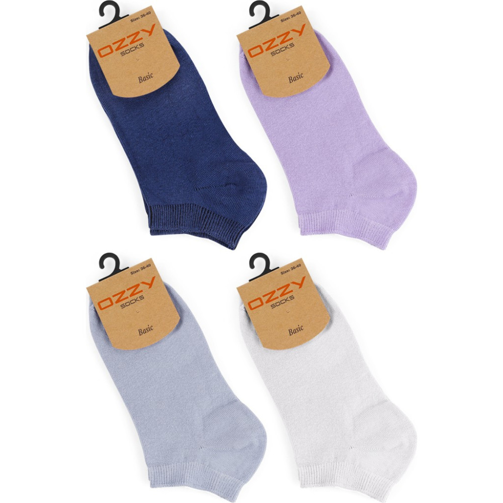 Ozzy Socks 4'lü Pamuklu Renkli Kadın Patik Çorap Soket Çorap Fiyatı