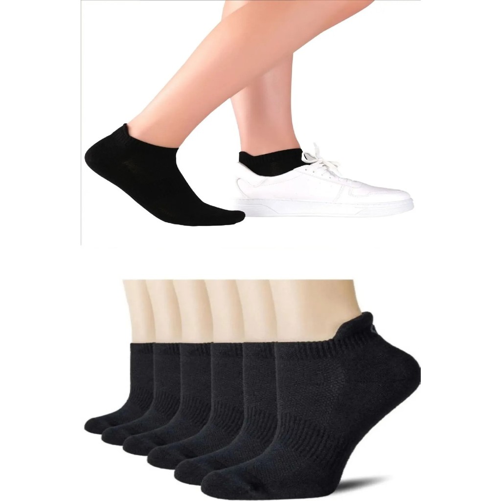 Ozzy Socks 6 Çi̇ft Logosuz Siyah Arkasi Çekmeli̇ Pamuklu Teni̇s Pati̇k - 01-Siyah - 36 - 40 Çorap (Outdoor) Fiyatı