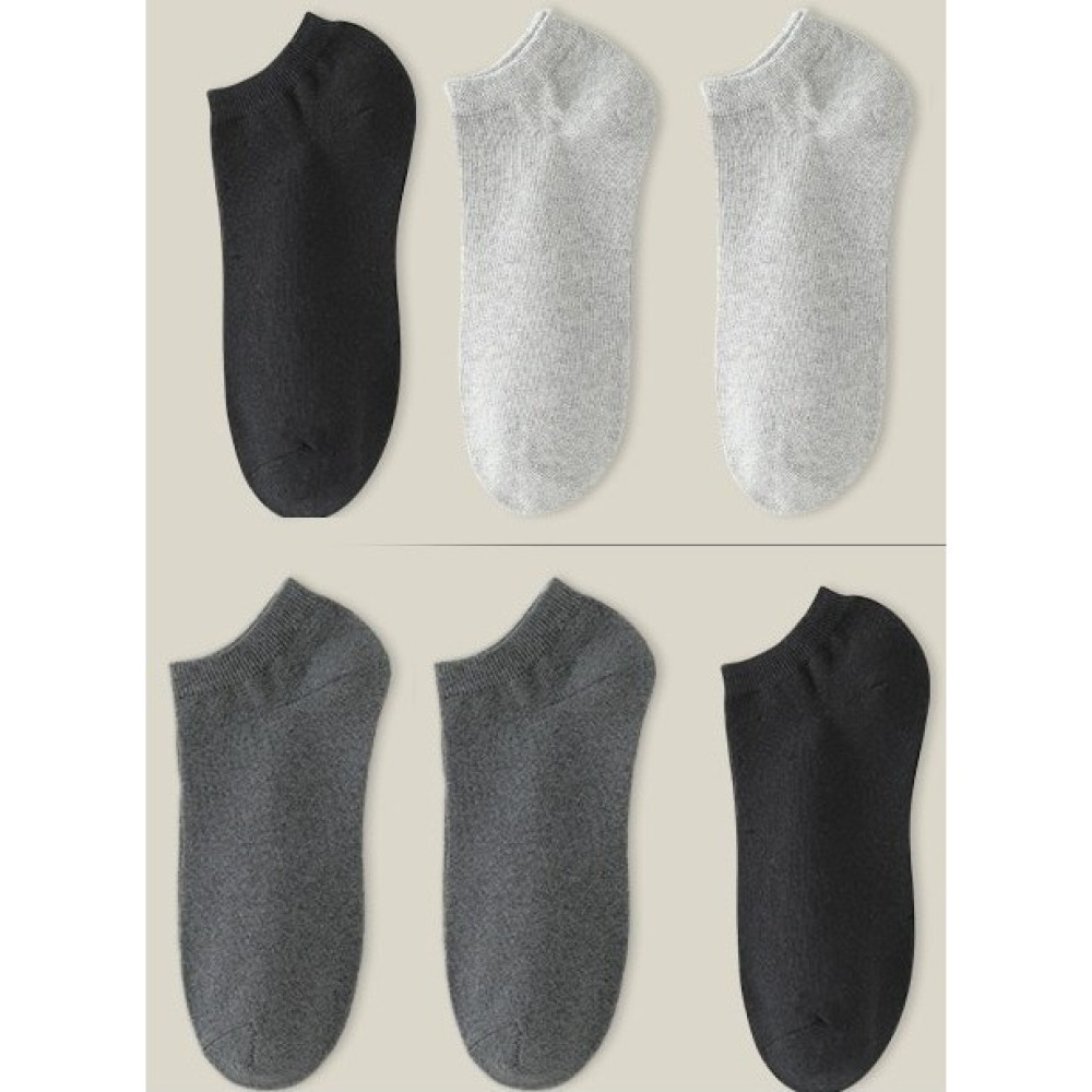 Ozzy Socks 6 Çift Unisex Dikişsiz Patik Çorap Gri Füme Siyah Günlük Konfor Seti Soket Çorap Fiyatı