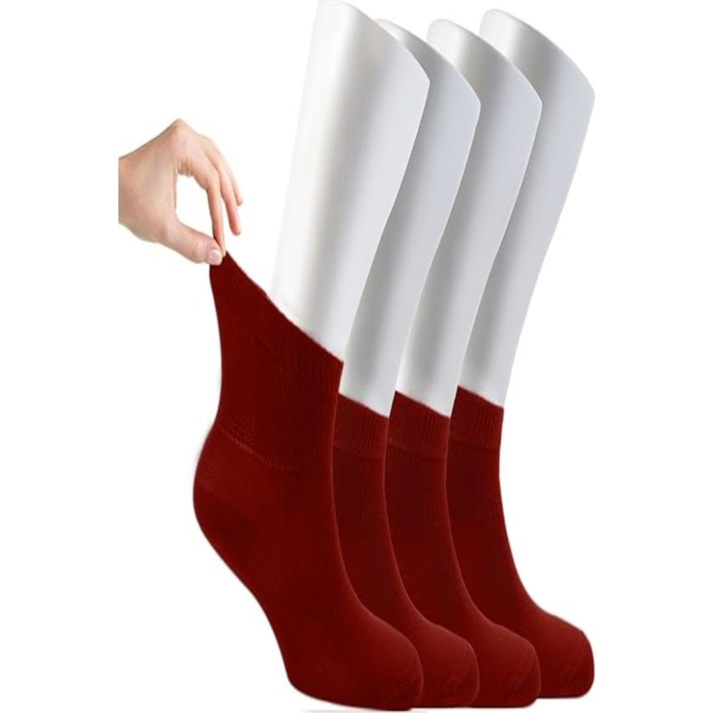 Ozzy Socks Kadın 4 Çift Bambu Lastiksiz Sıkmayan Diabetik Bilek Çorap Soket Çorap Fiyatı