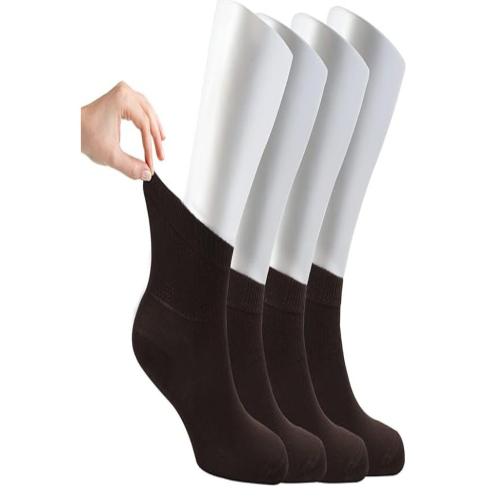 Ozzy Socks Kadın 4 Çift Bambu Lastiksiz Sıkmayan Diabetik Bilek Çorap Soket Çorap Fiyatı