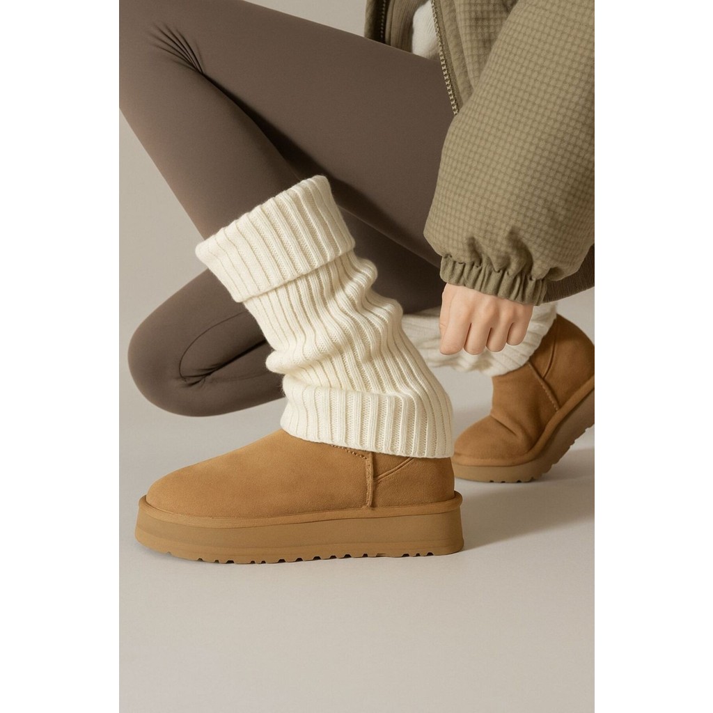 Ozzy Socks Original Premium Tozluk %100 Akrilik Triko Örgü Leg Warmer Ayak Isıtıcı Bej Diğer Fiyatı