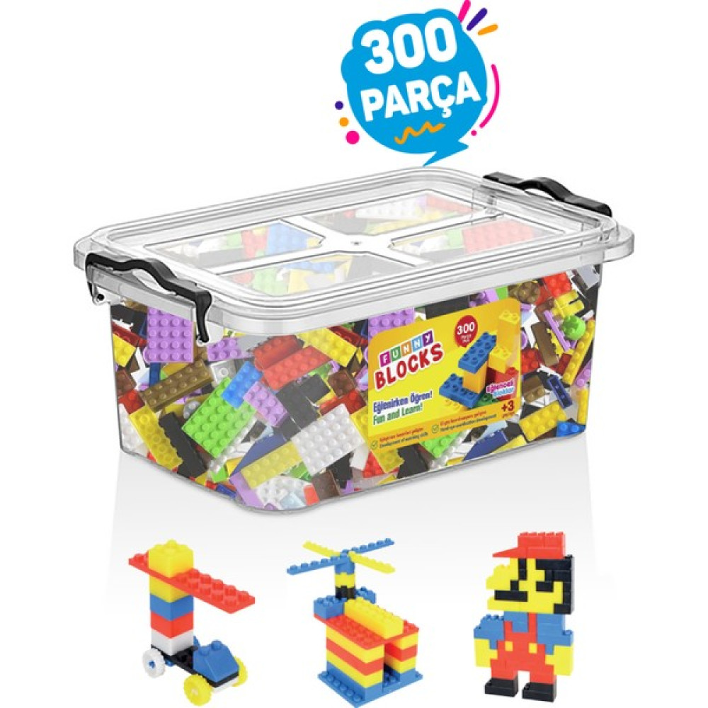 p parti oyunevi Funny Blocks Blok Mikro Blok 300 Parça Saklama Kutulu Legolar ( Yapım Oyuncakları ) Fiyatı
