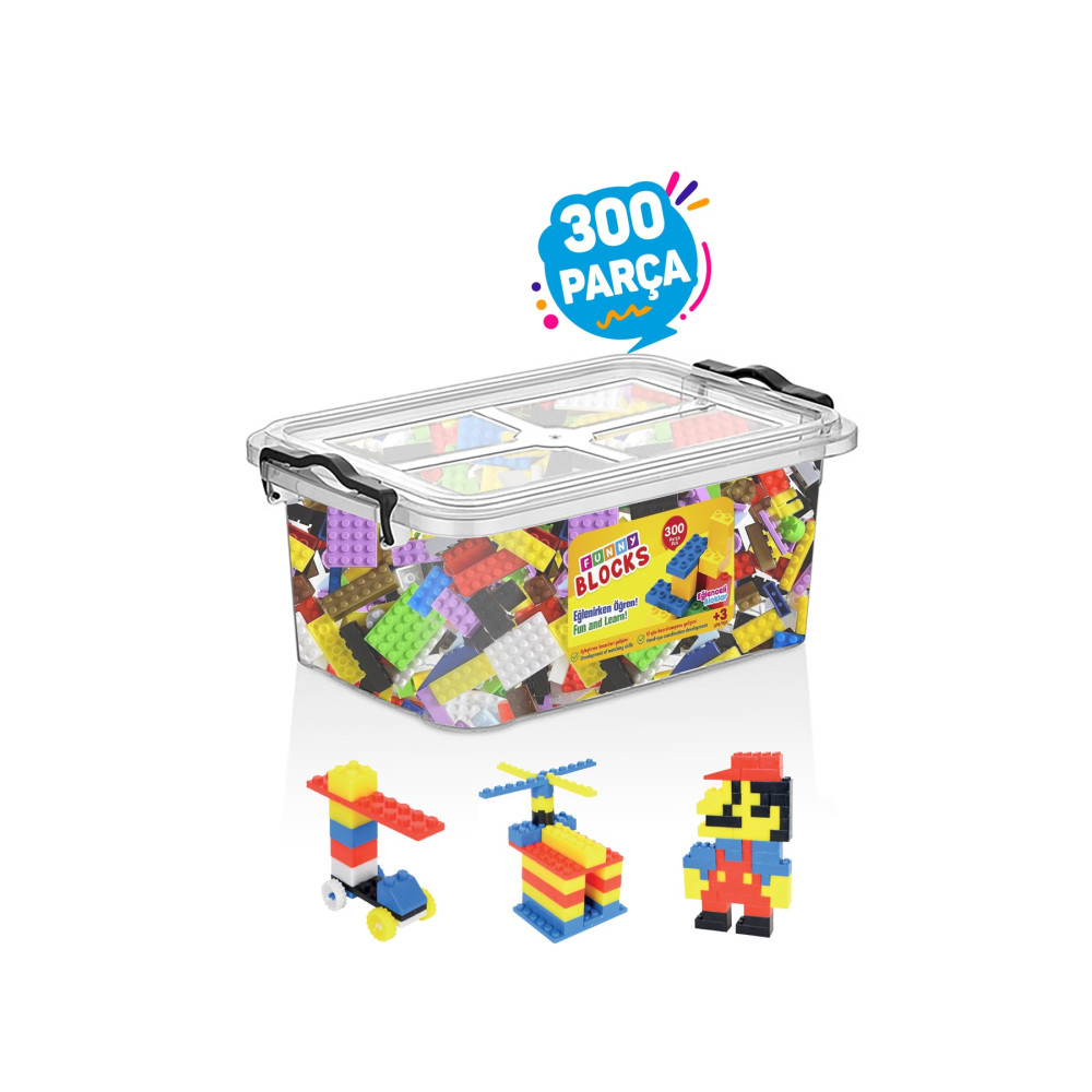 p parti oyunevi Funny Blocks Mikro Blok 300 Parça Plastik Kutulu Yapı Blokları Legolar ( Yapım Oyuncakları ) Fiyatı
