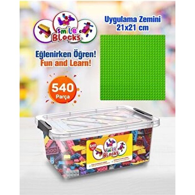 p parti oyunevi Smile Blocks 540 Parça Eğlenceli Tasarımlı Mikro Blok Kutulu Renkli Oyun Seti 3+ Yaş İçin Diğer Fiyatı