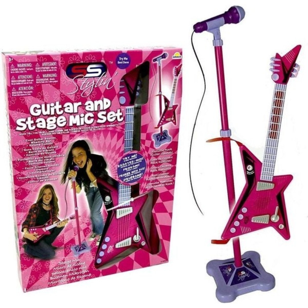 P3M Karaoke Ayaklı Mikrofonlu Pembe Gitar Eğitici Oyuncak Fiyatı