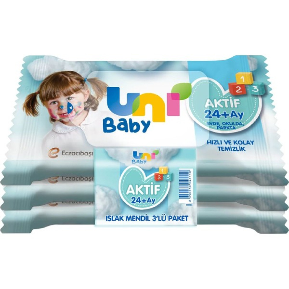 P3M Uni Baby Aktif Islak Cep Mendili 3lü 45 Yaprak Oto Boyaları Fiyatı
