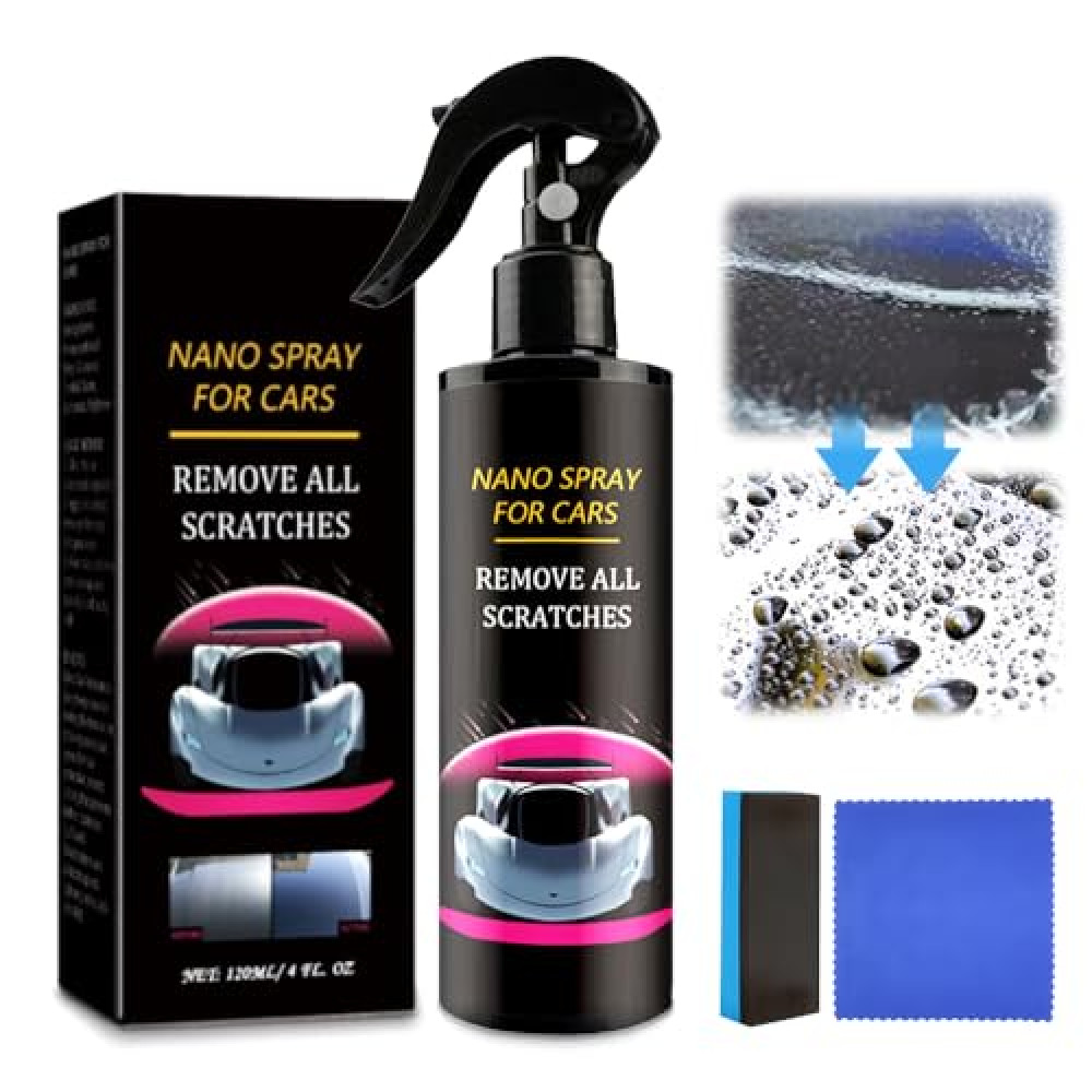 P40 Car Scratch Quick Repair Nano Spray, 2025 Upgraded Nano Scratch Remover, Instant Invisible Scratch Repair, Car Paint Repair, Long Lasting Protection for All Cars and Surfaces (1 PCS)