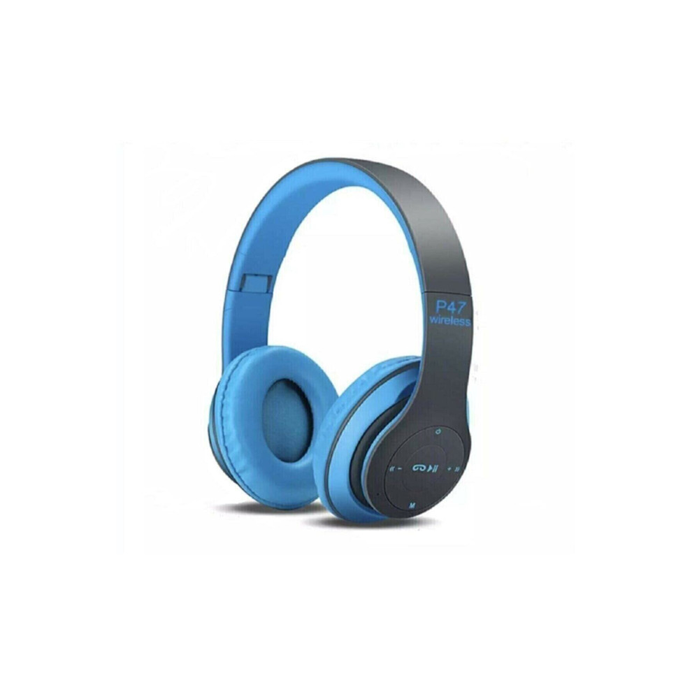 P47 Carsıbudur Wireless Bluetooth Kablosuz Extra Bass Radyolu Katlanabilir Kulaklık Genç Çocuk Mavi Kulak Üstü Kulaklık Fiyatı