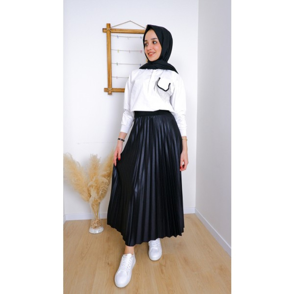 Pa Fashion Sık Pileli Uzun Etek Etek Fiyatı