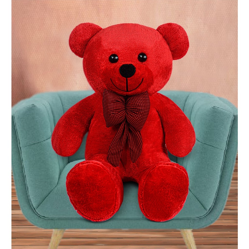 Pababo 90 cm Papyonlu AYICIK(%100 Yerli) - Kırmızı Peluş Oyuncaklar Fiyatı