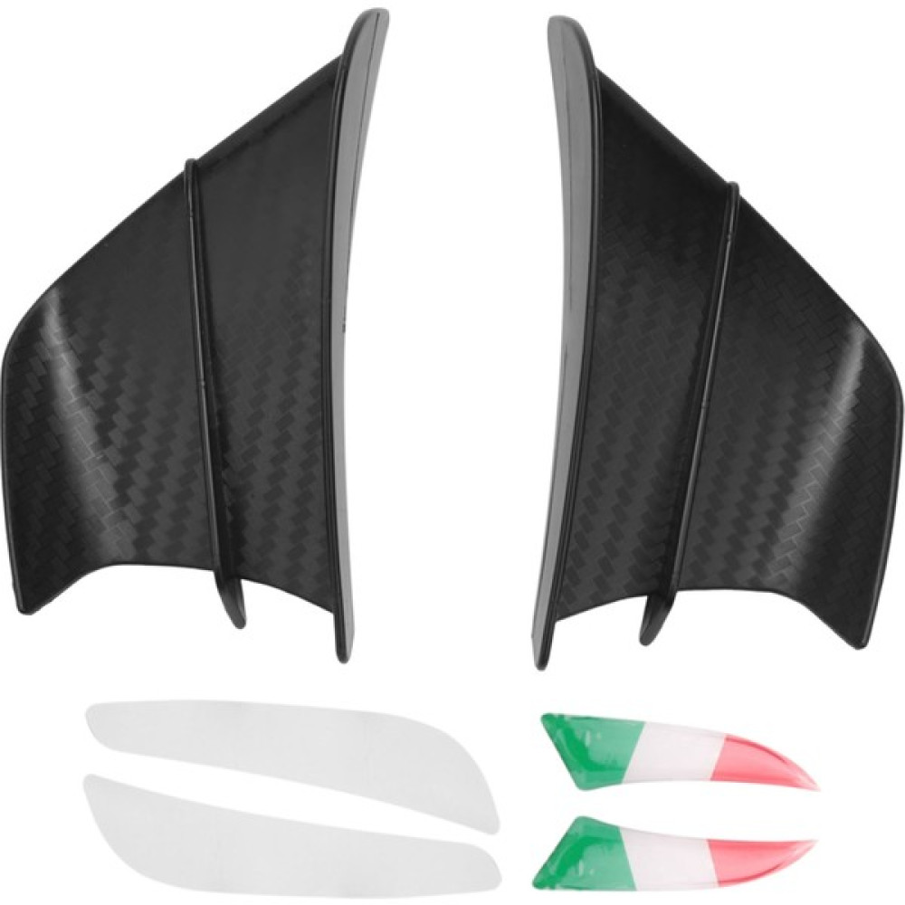 Pabiflo Motosiklet Winglet Aerodinamik Kanat Kiti Spoiler Motosiklet Rüzgar Akışı Sabitleme Kanat S1000RR V4 -10R R1, Mat Siyah (Yurt Dışından) - M Motorsiklet için Diğer Aksesuarlar Fiyatı
