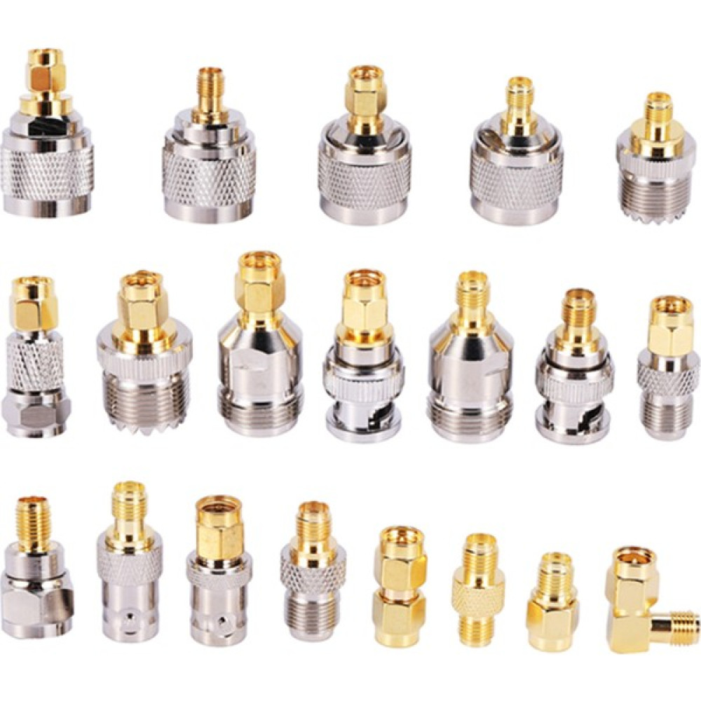 Pabiflo Sma - Sma Bnc Nf Uhf Tipi Konnektör Kitleri Rf Adaptörü 20 Tipi, Sma Dişi - F Erkek, Sma Dişi - F Dişi (Yurt Dışından) - Silver        Bilgisayar Çevirici ve Adaptörü Fiyatı