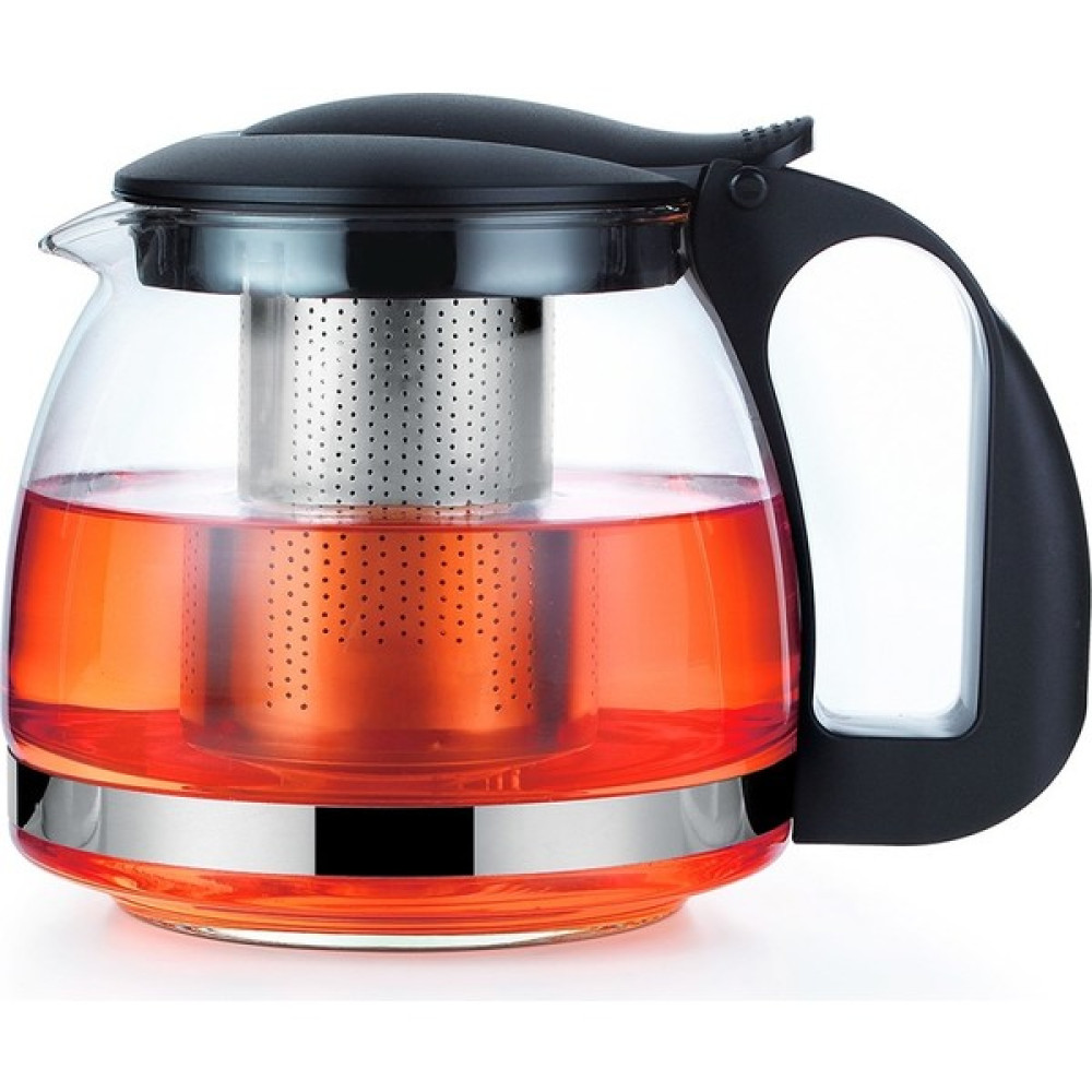 Paçi 1250ML Siyah Süzgeçli Cam Demlik Çay / Çaydanlık Setleri Fiyatı