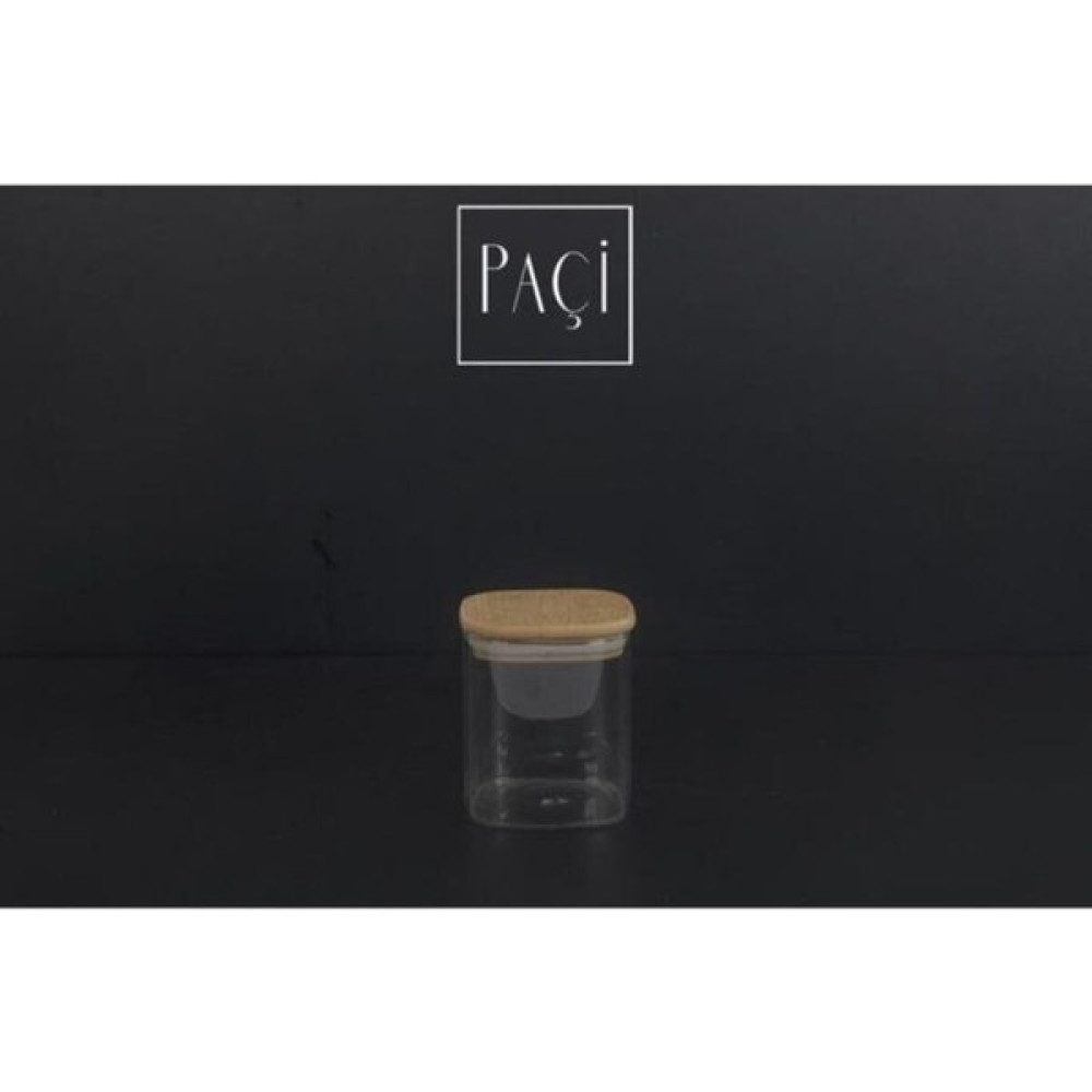 Paçi Bambu Kapak 450 ml Kare Kavanoz P/CAM-400901 Saklama Kapları Fiyatı