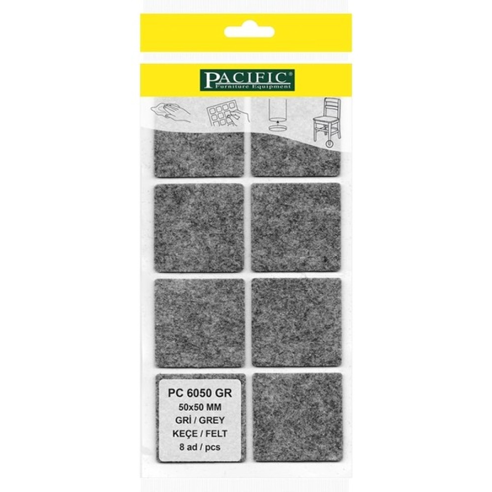 Pacific Gri Yapışkanlı Keçe (50 mm x 50 mm) Oto Boyaları Fiyatı