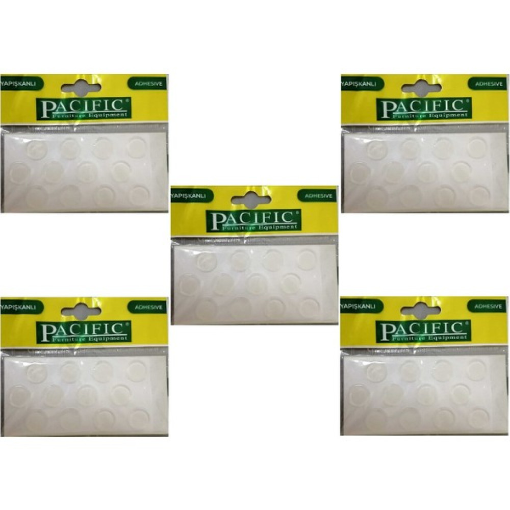 PACIFIC Okyanus Yapışkanlı Silikon Ses Stoperi, 18mm 5'li paket - Antrasit - Gri - 18 mm Nalburiye & Hırdavat Fiyatı