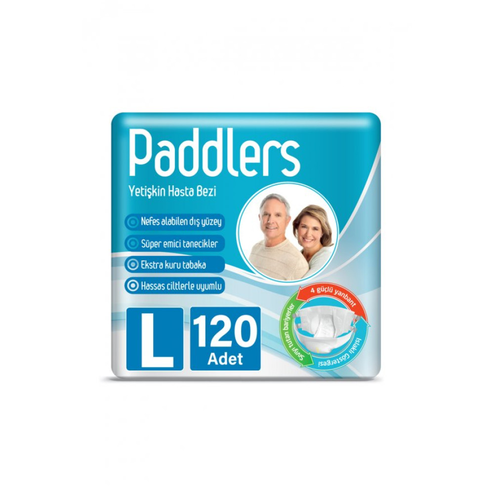 Paddlers Yetiskin Bantli Bez Large 30 X 4 Li Koli 120 Adet Hasta Bezleri ve Temizliği Fiyatı